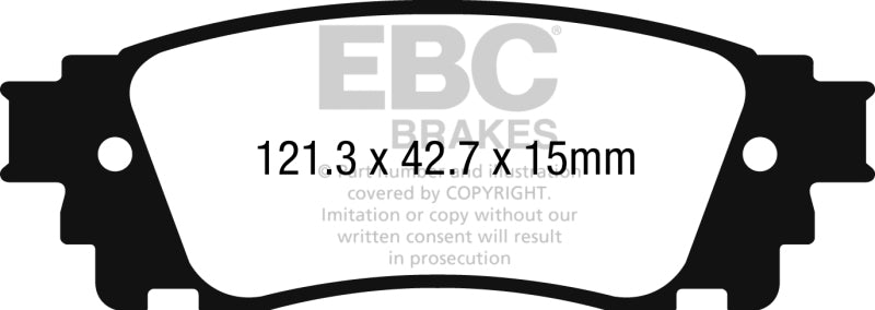 
                      
                        EBC 2017+ Toyota C-HR 2.0L Yellowstuff Rear Brake Pads
                      
                    