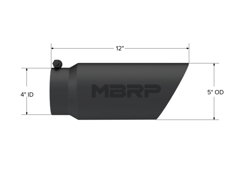 
                      
                        MBRP Universal Tip 5 O.D. Dual Wall Angled 4 inlet 12 length - Black Finish
                      
                    