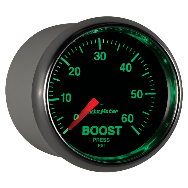 
                      
                        Autometer GS 52mm 0-60 psi Mechanical Boost Gauge
                      
                    