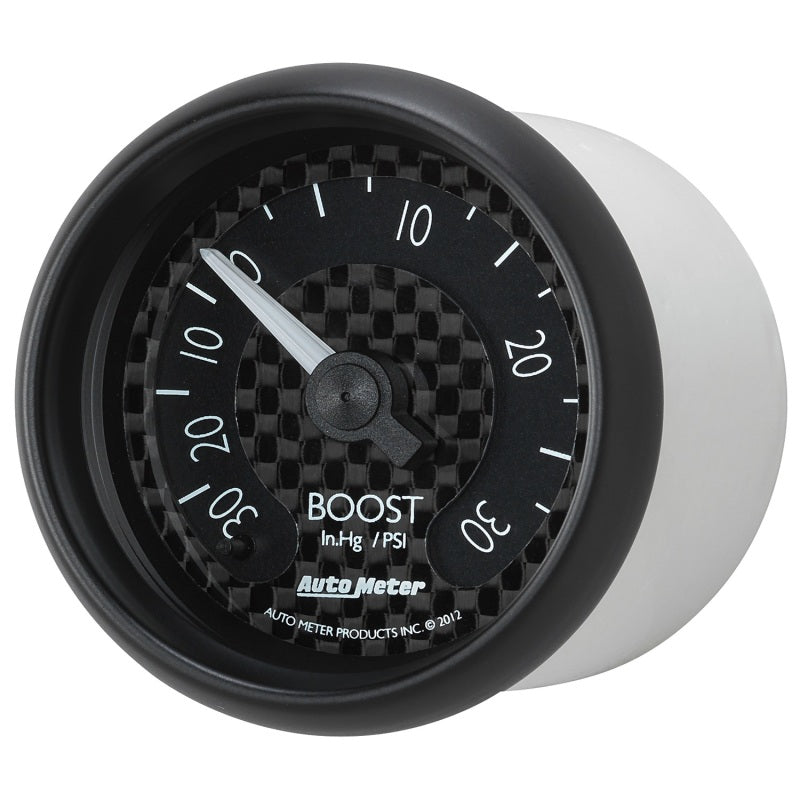 
                      
                        Autometer GT Series 52mm Mechanical 30 In Hg/30 psi Vacuum/Boost Gauge
                      
                    