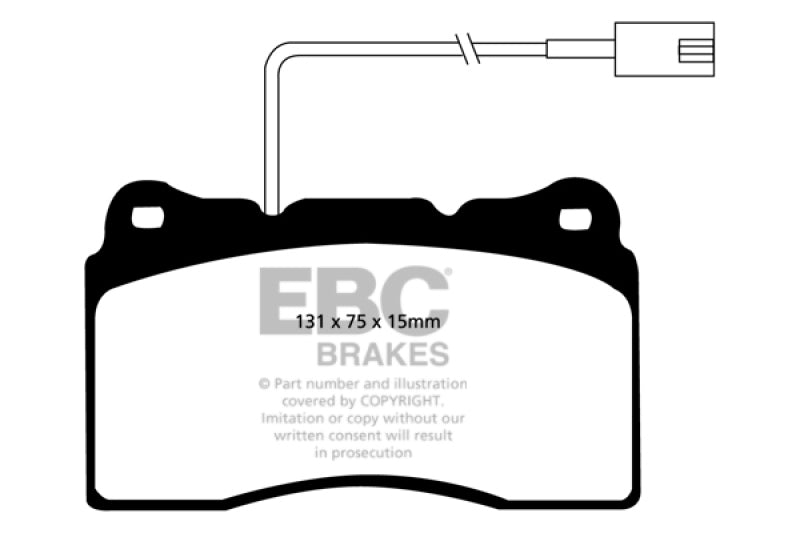 
                      
                        EBC 2014-2016 Maserati Ghibli 3.0L Twin Turbo (330) Yellowstuff Front Brake Pads
                      
                    