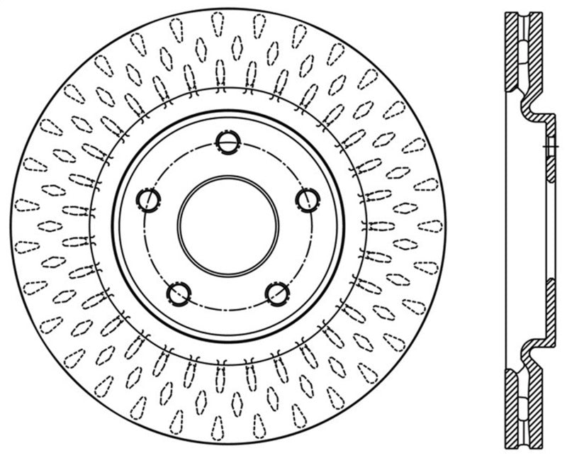 StopTech 12-20 Dodge Grand Caravan Sport Drilled Left Front Rotor