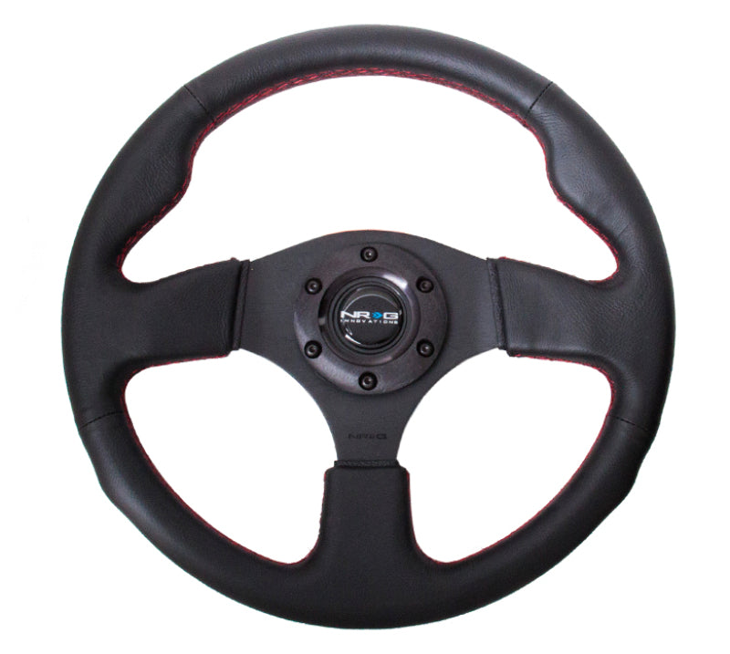 
                      
                        NRG Reinforced Steering Wheel (320mm) Leather w/Red Stitch
                      
                    