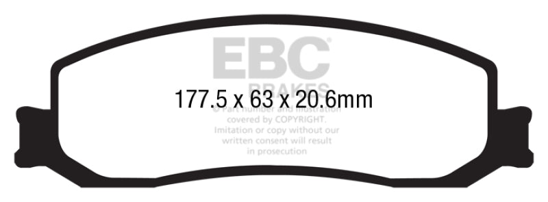 
                      
                        EBC 12 Ford F250 (inc Super Duty) 6.2 (2WD) Greenstuff Front Brake Pads
                      
                    