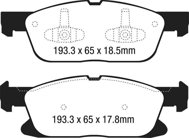 
                      
                        EBC 2018+ Lincoln Nautilus Greenstuff Front Brake Pads
                      
                    