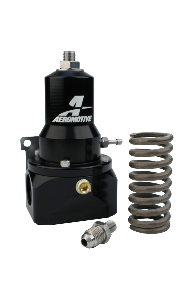 
                      
                        Aeromotive Regulator - 30-120 PSI - .313 Valve - 2x AN-10 Inlets / AN-10 Bypass
                      
                    