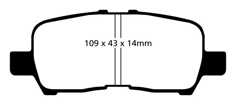 
                      
                        EBC 05-09 Buick Allure (Canada) 3.6 Yellowstuff Rear Brake Pads
                      
                    