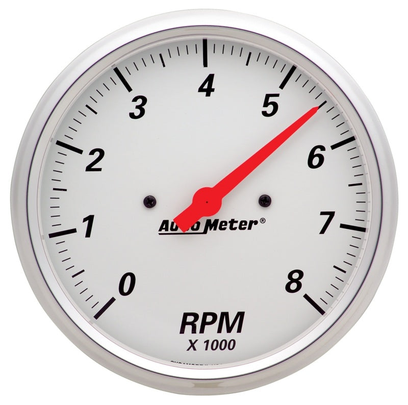 AutoMeter Gauge Tachometer 5in. 8K RPM In-Dash Arctic White