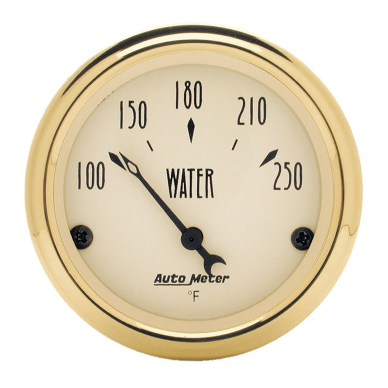 AutoMeter Gauge Water Temp 2-1/16in. 250 Deg. F Elec Golden Oldies