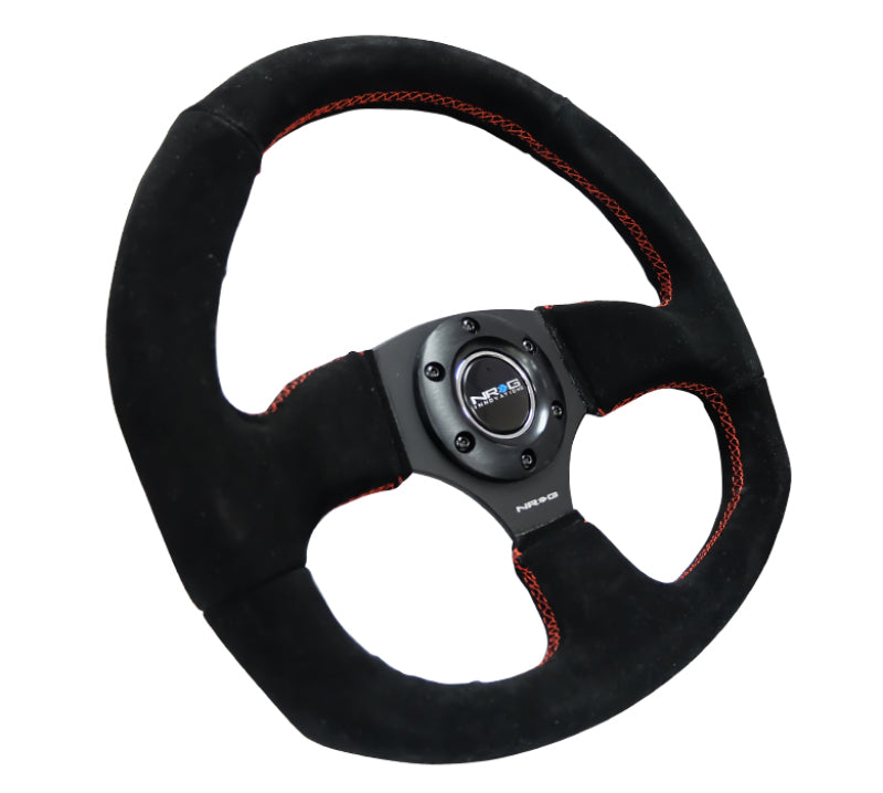 
                      
                        NRG Reinforced Steering Wheel (320mm Horizontal / 330mm Vertical) Suede w/Red Stitch
                      
                    