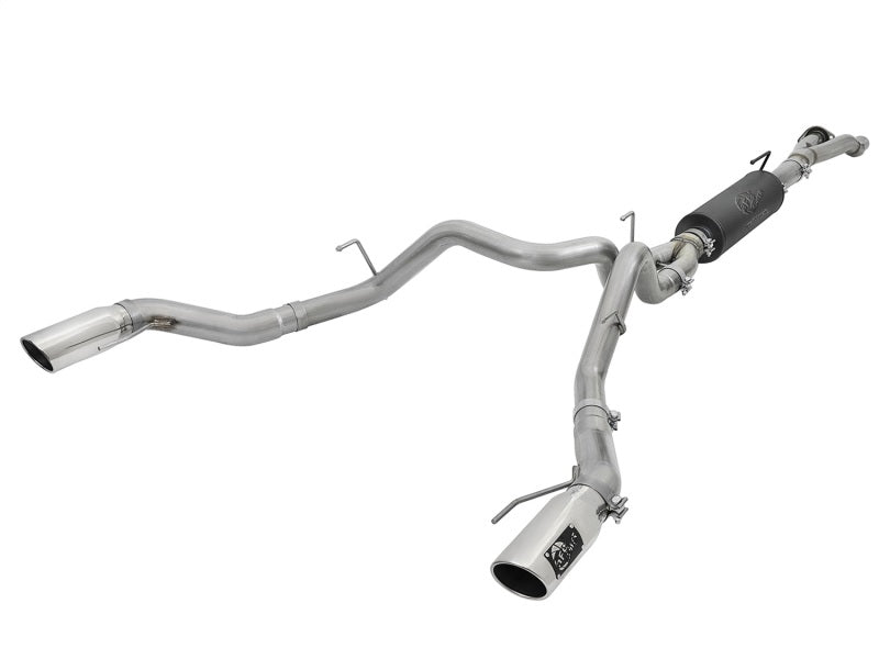 aFe MACHForce-XP 3in do 3-1/2in 304 SS Cat-Back Układ Wydechowy z Polerowanymi Końcówkami 17-18 Ford F-150 Raptor 3.5L