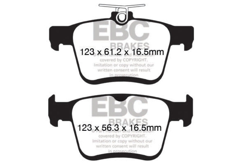 
                      
                        EBC 14+ Audi A3 1.8 Turbo (w/Electronic Parking Brake) Greenstuff Rear Brake Pads
                      
                    