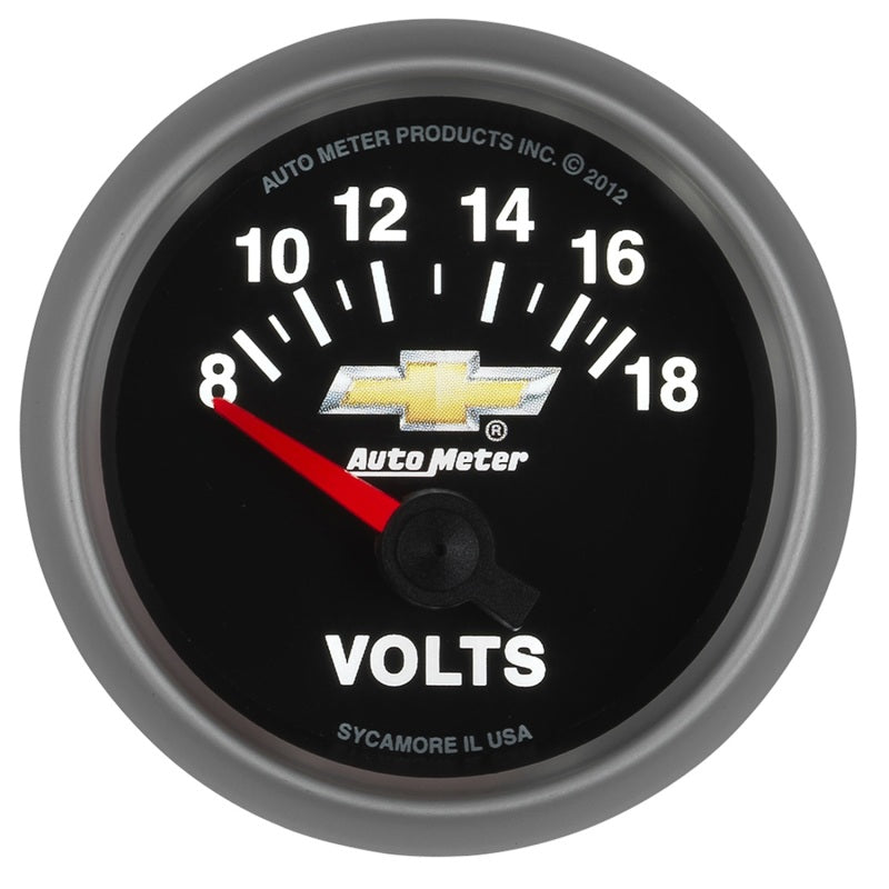 
                      
                        AutoMeter Gauge Voltmeter 2-1/16in. 18V Electric Chevy Gold Bowtie
                      
                    