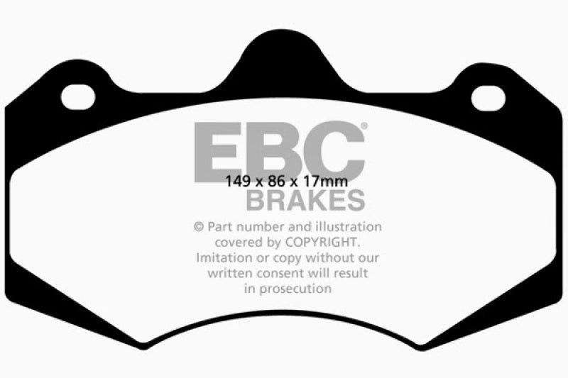 
                      
                        EBC 01-04 Aston Martin Vanquish 5.9 (AP Caliper) Yellowstuff Front Brake Pads
                      
                    