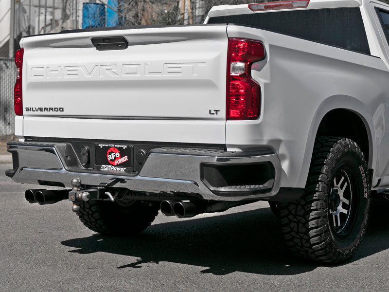 aFe Vulcan Series 3 cale-2,5 cala 304 SS układ wydechowy cat-back 2019 GM Silverado / Sierra 1500 V8-5.3L z czarnymi końcówkami