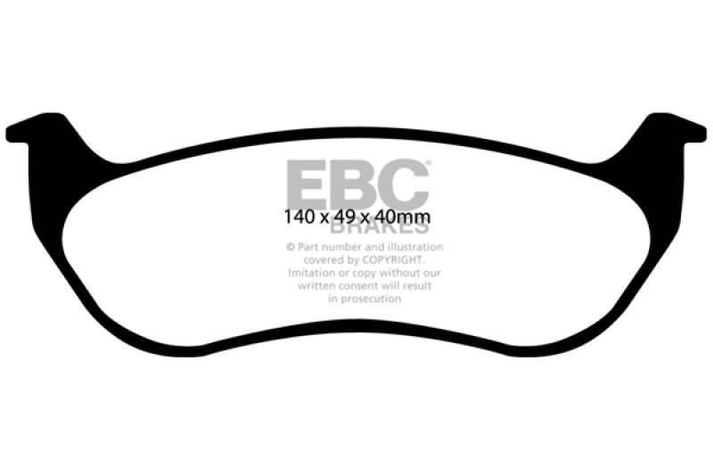 
                      
                        EBC 07-11 Ford Explorer Sport Trac 4.0 Yellowstuff Rear Brake Pads
                      
                    