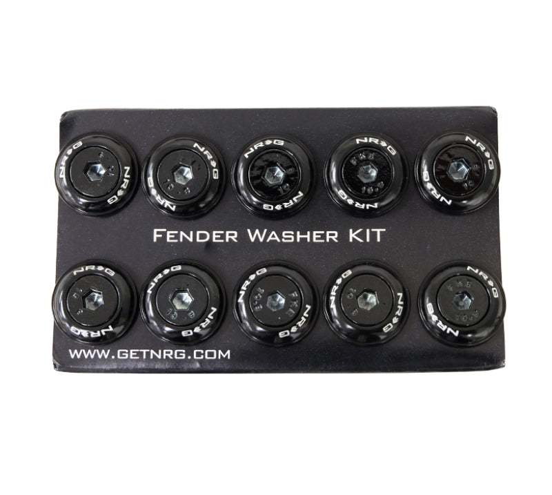 
                      
                        NRG Fender Washer Kit w/Color Matched M6 Bolt Rivets For Plastic (Black) - Set of 10
                      
                    