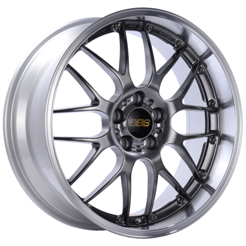 BBS RS-GT 20x8.5 5x120 ET15 Diamond Black Center Diamond Cut Lip Wheel -82mm PFS/Clip Required