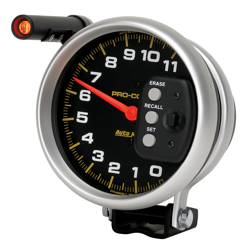 
                      
                        Autometer 5 inch 11000 RPM Single Range w/ Pro-Comp 2 & Memory Tachometer
                      
                    