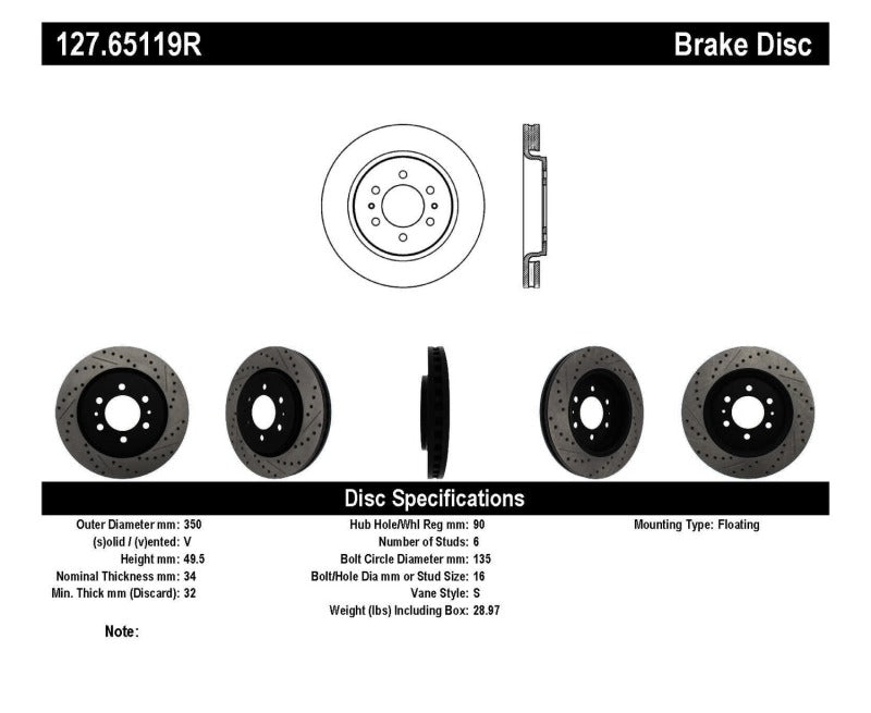 
                      
                        StopTech Slotted & Drilled Sport Brake Rotor
                      
                    