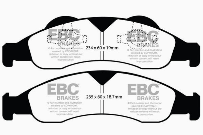 
                      
                        EBC 07-09 Ford Expedition 5.4 2WD Yellowstuff Front Brake Pads
                      
                    