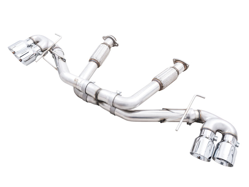 AWE Tuning 2020 Chevrolet Corvette (C8) Track Edition Exhaust - Quad Chrome Silver Tips