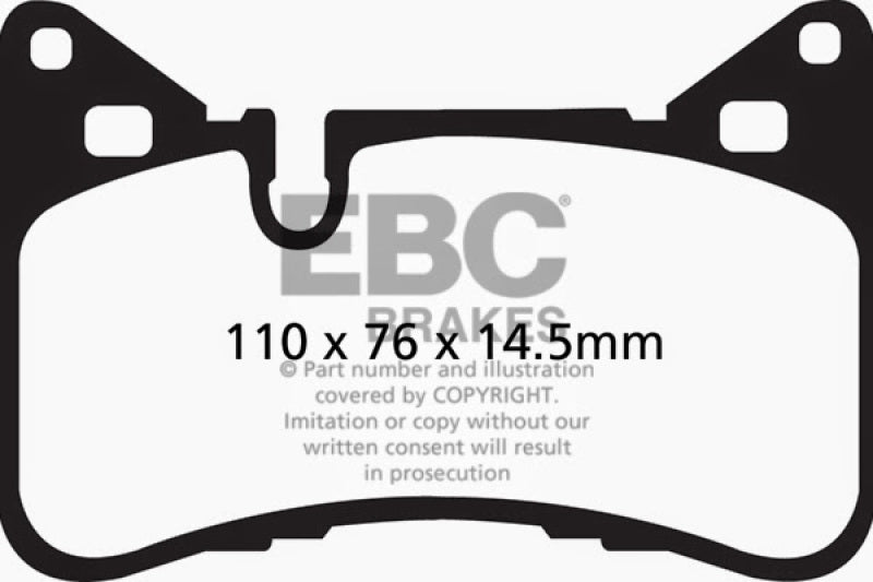 
                      
                        EBC 14 Mercedes-Benz C63 AMG (W204) 6.2 Yellowstuff Rear Brake Pads
                      
                    