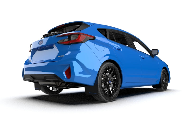 
                      
                        Rally Armor 24–25 Subaru Impreza, schwarzer UR-Schmutzfänger mit hellblauem Logo
                      
                    