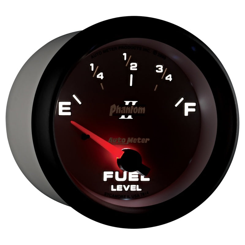 
                      
                        AutoMeter Gauge Fuel Level 2-5/8in. 0 Ohm(e) to 90 Ohm(f) Elec Phantom II
                      
                    