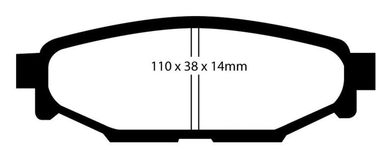 
                      
                        EBC 12+ Subaru BRZ 2.0 (solid rear rotors) Ultimax2 Rear Brake Pads
                      
                    