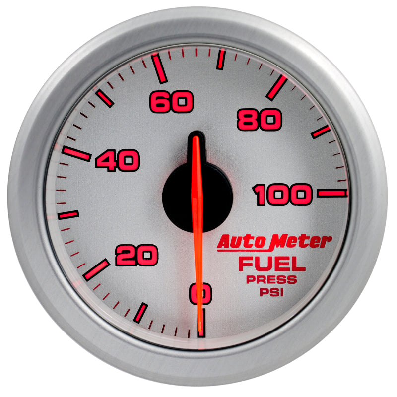 
                      
                        Autometer Airdrive 2-1/6in Fuel Pressure Gauge 0-100 PSI - Silver
                      
                    