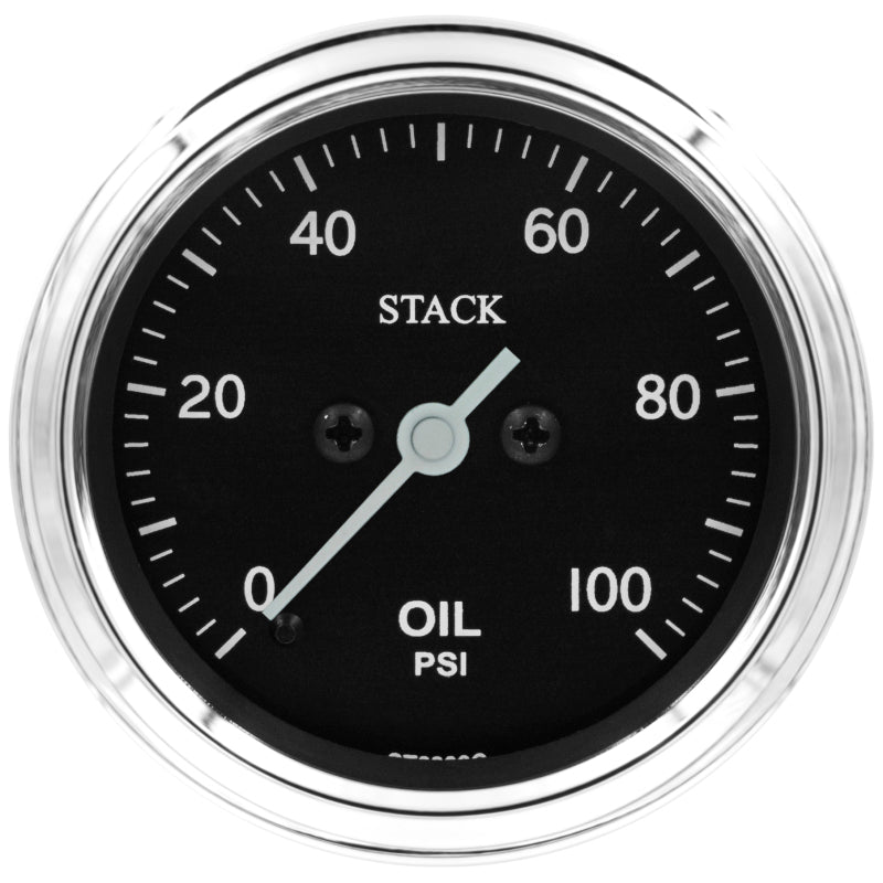 Autometer Stack 52mm 0-100 PSI 1/8in NPTF Male Pro Stepper Motor Oil Pressure Gauge - Classic