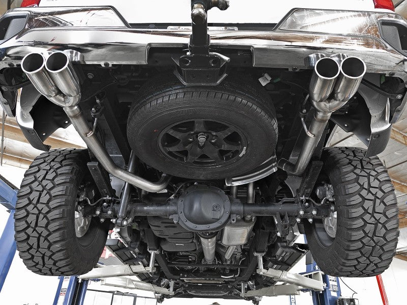 aFe Vulcan Series 3-2.5in 304SS Wydech Cat-Back z polerowanymi końcówkami 2019 GM Silverado/Sierra 1500 L4-2.7L (t)