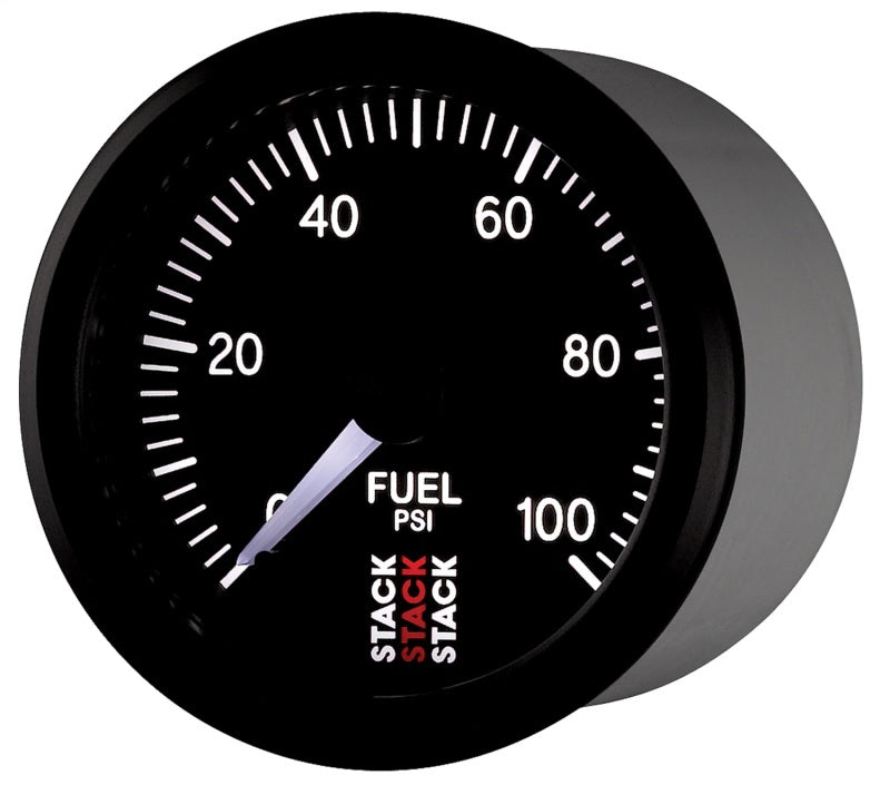 
                      
                        Autometer Stack 52mm 0-100 PSI 1/8in NPTF Male Pro Stepper Motor Fuel Pressure Gauge - Black
                      
                    