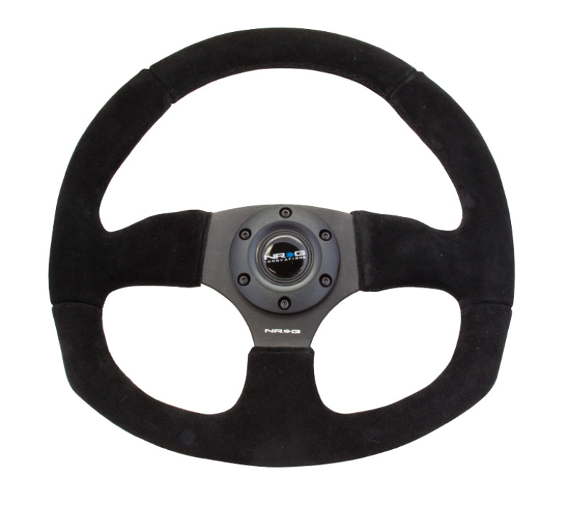 
                      
                        NRG Reinforced Steering Wheel (320mm Horizontal / 330mm Vertical) Black Suede w/Black Stitching
                      
                    