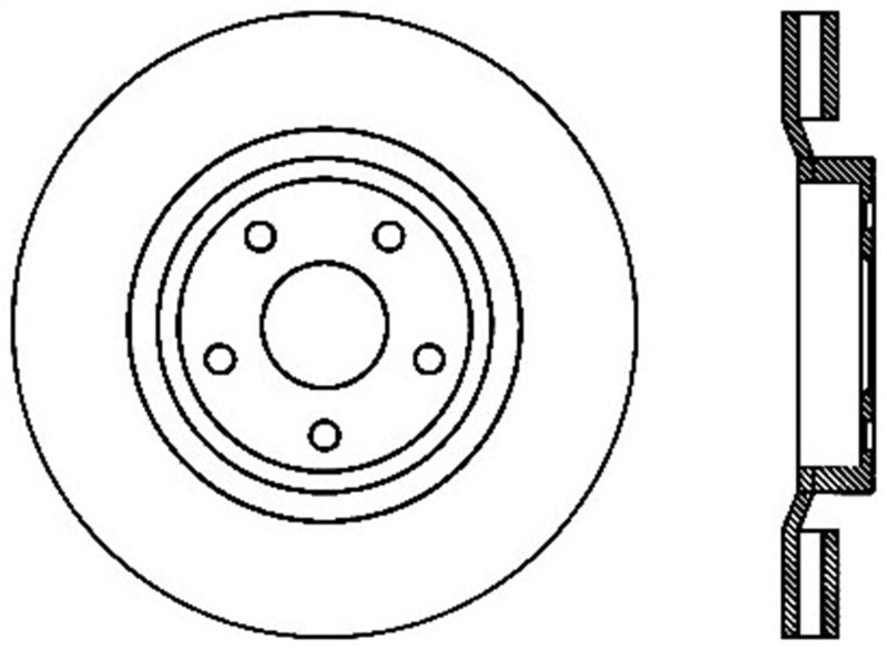 StopTech 06-10 Jeep Grand Cherokee SRT-8 Slotted & Drilled Front Left Rotor