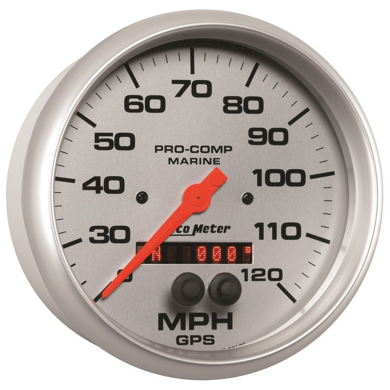 
                      
                        Autometer Marine Silver Ultra-Lite 5in 120mph GPS Speedometer
                      
                    