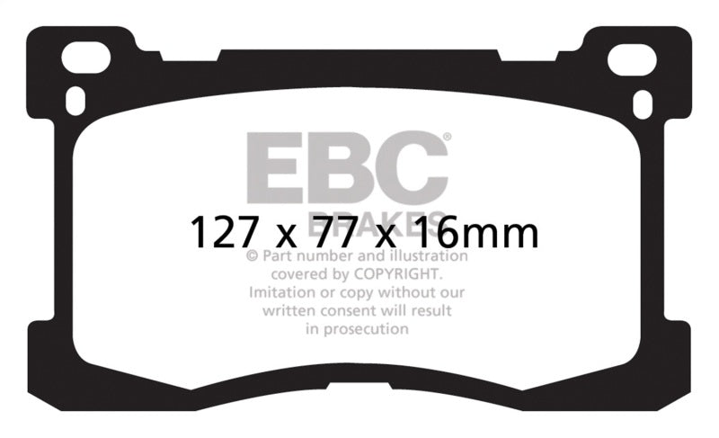 
                      
                        EBC 12+ Hyundai Equus 5.0 Greenstuff Front Brake Pads
                      
                    