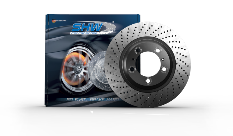 SHW 99-08 Porsche 911 Carrera 3.6L w/o Ceramics Left Front Cross-Drille MB Brake Rotor (99635140501)