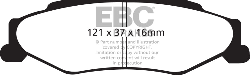 
                      
                        EBC 03-04 Cadillac XLR 4.6 Yellowstuff Rear Brake Pads
                      
                    