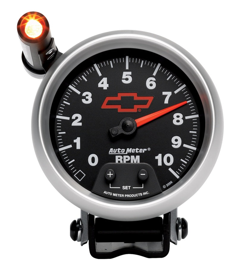 
                      
                        Autometer GM Red Bowtie Black 3-3/4in 0-10000 RPM Pedestal Mount Tachometer Quick-Lite
                      
                    