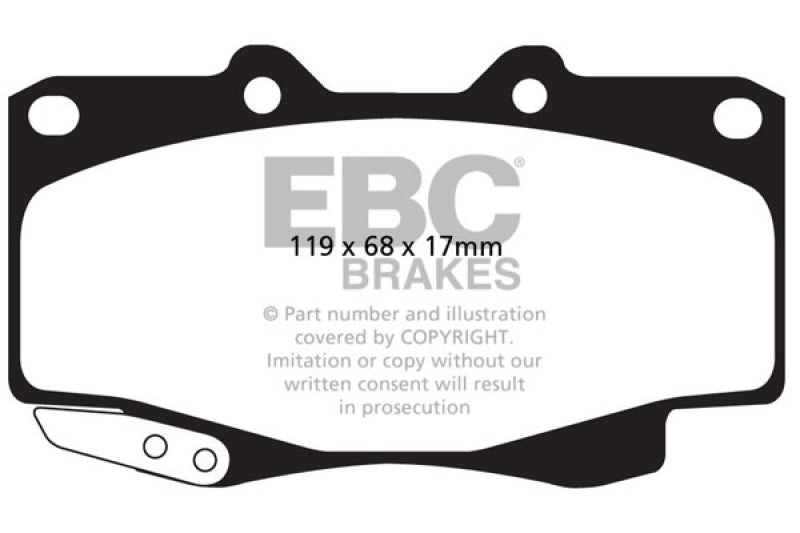 
                      
                        EBC 99-04 Toyota Tacoma 4WD 2.7 Yellowstuff Front Brake Pads
                      
                    