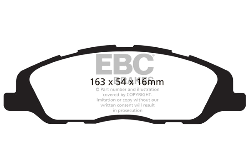 
                      
                        EBC 13-14 Ford Mustang 3.7 (A/T+Performance Pkg) Redstuff Front Brake Pads
                      
                    