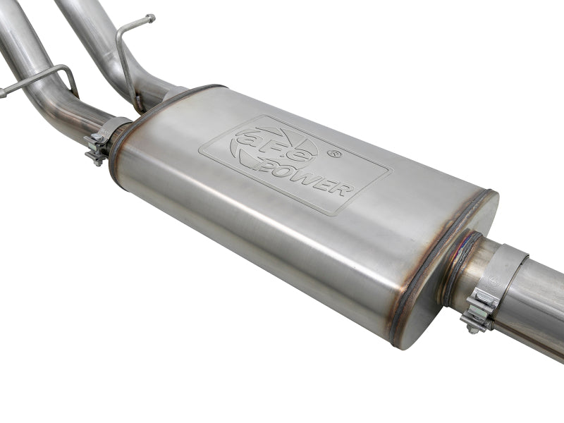 aFe Vulcan Series 4-3 cale 304SS Cat-Back układ wydechowy z polerowanymi końcówkami 2019 GM Silverado/Sierra 1500 V8-6.2L