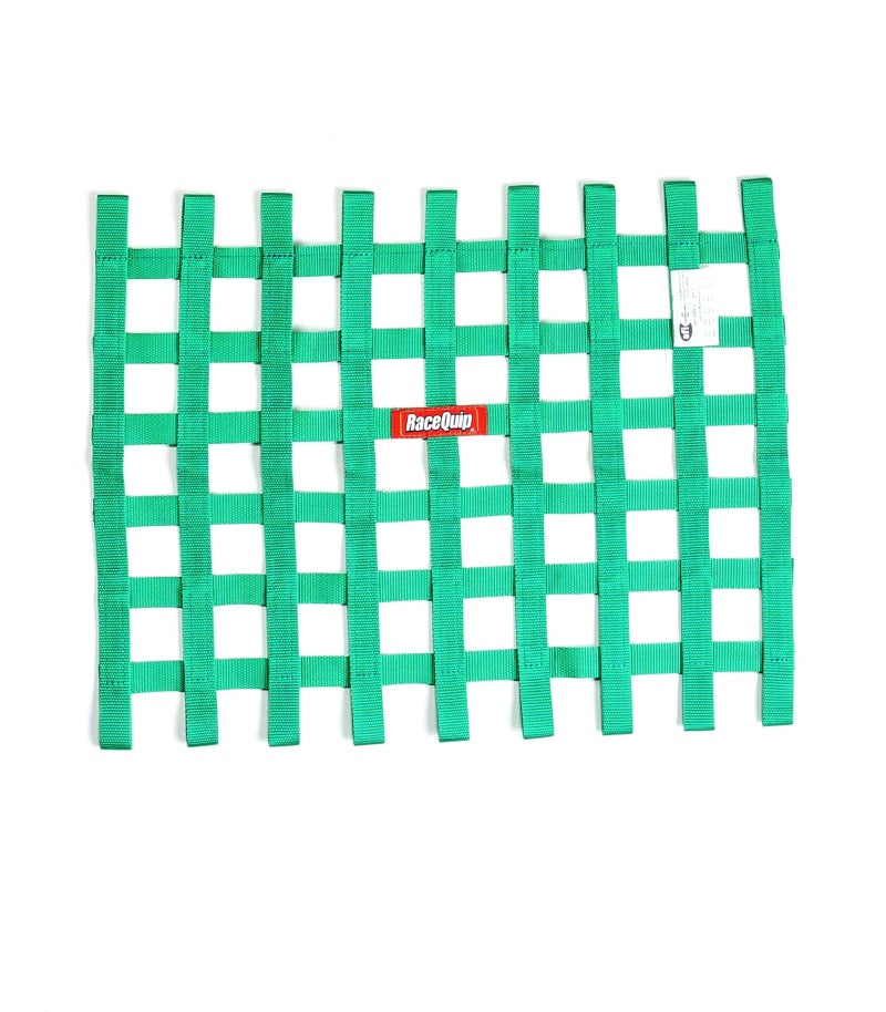 RaceQuip Green SFI Ribbon Window Net