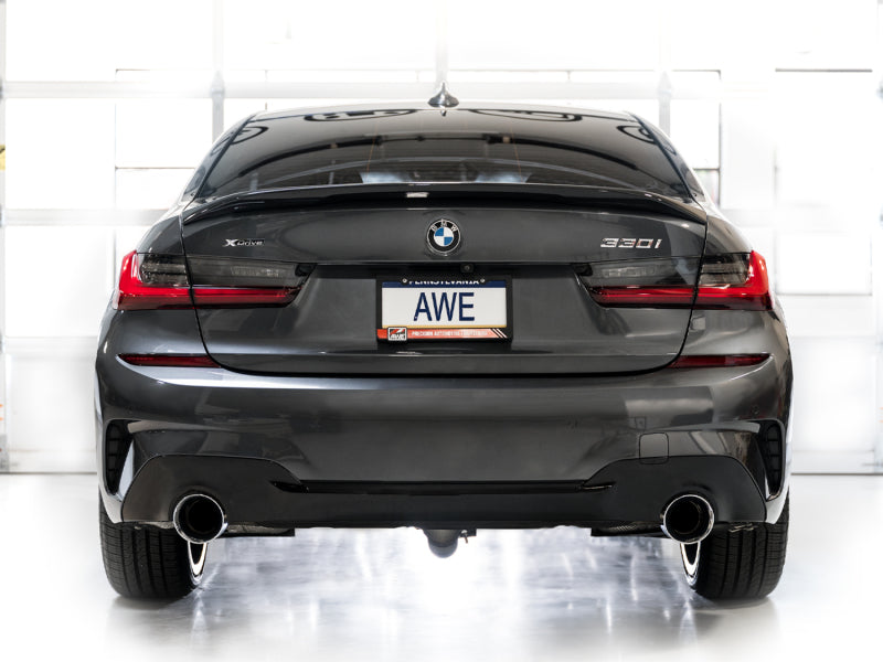 
                      
                        AWE 19–23 BMW 330i / 21–23 BMW 430i Base G2X Track Edition Axle Back Auspuff – Chrom Silber
                      
                    
