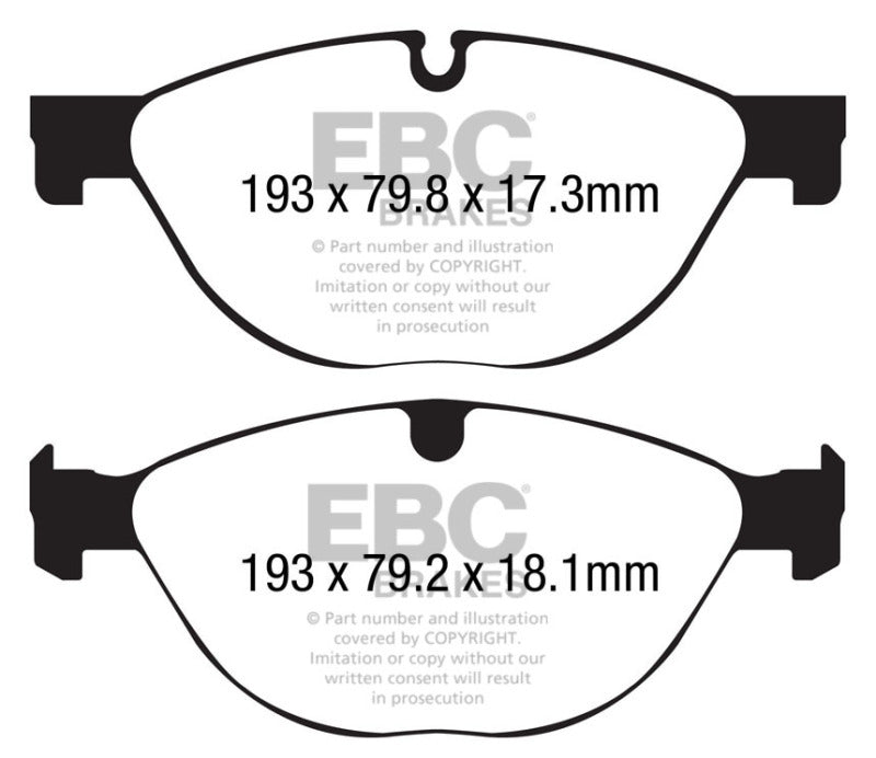 
                      
                        EBC 13+ Jaguar F-Type (Cast Iron Only) 3.0 Supercharged (380) Perf Pkg Yellowstuff Front Brake Pads
                      
                    