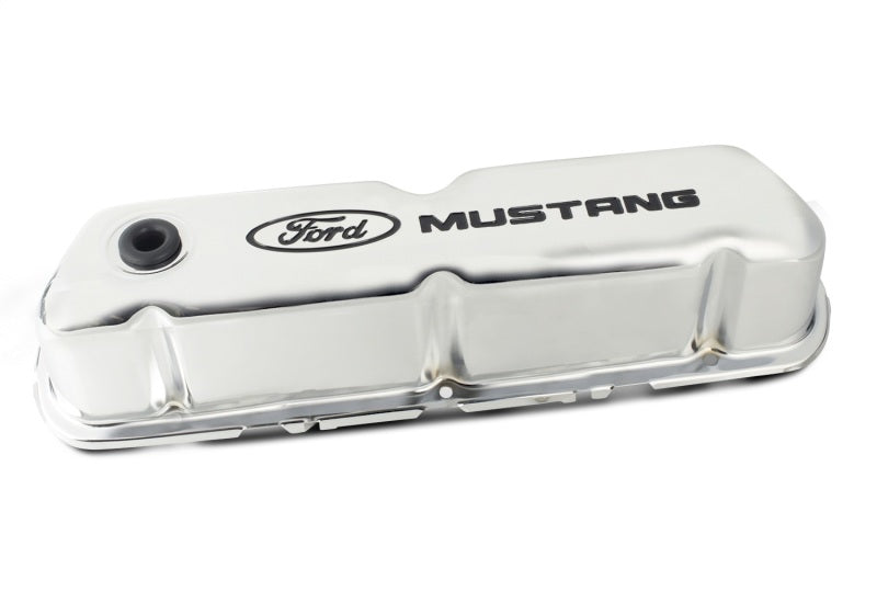 
                      
                        Ford Racing Ford Mustang Logo Stamped Steel Chrome Valve Covers
                      
                    