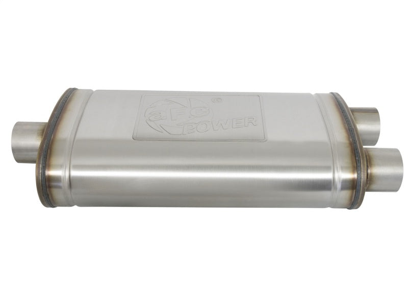 
                      
                        aFe MACHForce XP SS Muffler 3in Center Inlet / 3in Offset Outlet 22in L x 11in W x 6in H Body
                      
                    