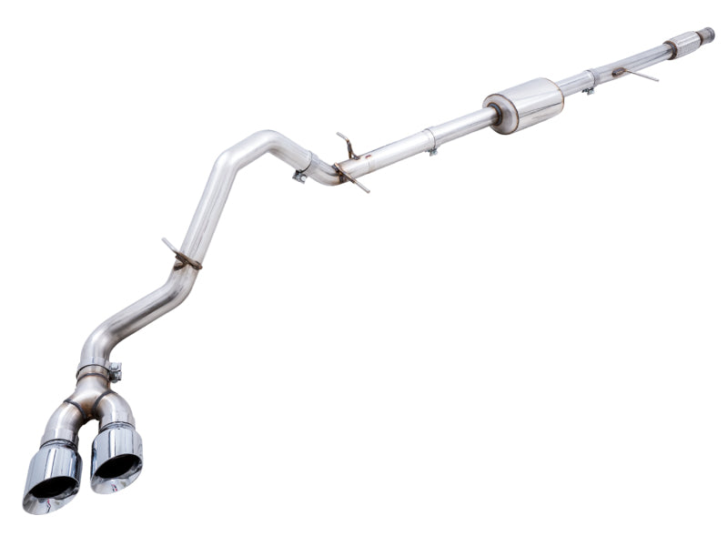 AWE Tuning 4. Generation GM 1500 5,3 l 0FG Catback Doppelseitiger Ausgang (flache Stoßstange) – Chromspitzen